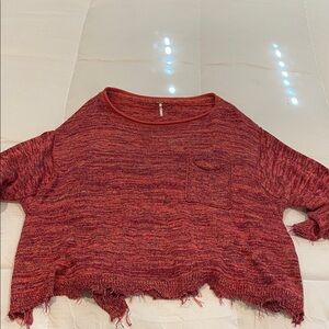 Orange/multicolor Free People size Medium oversized Knit Sweater